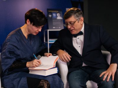 Софія Андрухович, чий роман «Амадока» отримав премію 2023 року; д-р Ігор Щупак, член ради директорів «Українсько-Єврейської Зустрічі».