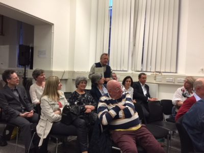 Аудиторія під час презентації книги «Євреї та українці: тисячоліття співіснування», яка відбулась 3 травня 2018 року в Українському інституті (Лондон).