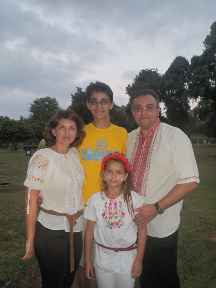 Israel Ukraine-Indep-Day Tel-Aviv Ambassador Nadolenko family 22.08.2014
