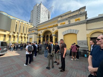 At Kyiv's Brodsky Synagogue.