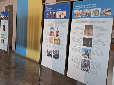 The exhibition "A Journey Through the Ukrainian-Jewish Encounter: From Antiquity to 1939" is on display at the Cherkasy Regional Museum of Local History. Cherkasy, 11 June 2025.