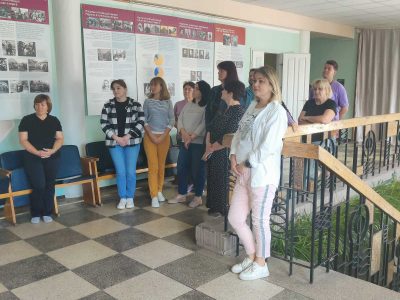 Під час відкриття виставки «Подорож з «Українсько-Єврейською Зустріччю»: Від давнини до 1939 року» у Чигирині. Центр культури, дозвілля та спорту Чигиринської міської ради, 26 серпня 2025 р.