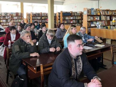 During the opening of the exhibition "A Journey Through the Ukrainian-Jewish Encounter: From Antiquity to 1939" in the library hall of the Shevchenko National Reserve. Kaniv, 31 October 2025.