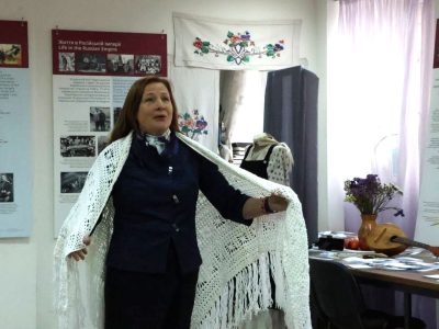 Ryta Lavrentieva, Director of the Kaniv Culture and Arts Center, performed the song "Magic Violin." Kaniv Culture and Arts Center, 29 September 2025.