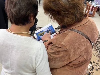 During the opening of the exhibition "A Journey Through the Ukrainian-Jewish Encounter: From Antiquity to 1939" in Kaniv. Kaniv Culture and Arts Center, 29 September 2025.