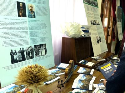 During the opening of the exhibition "A Journey Through the Ukrainian-Jewish Encounter: From Antiquity to 1939" in Kaniv. Kaniv Culture and Arts Center, 29 September 2025.