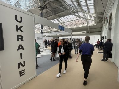 The Ukraine stand at the London Book Fair.