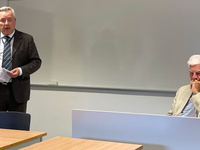 Left to right: Thomas Rosén, Associate Professor of Slavic Languages, Gothenburg University and UJE Board Member Paul Robert Magocsi.