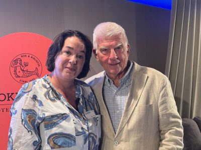 Left to right: Swedish journalist Sharon Jåma and UJE Board Member Paul Robert Magocsi at the Gothenburg Book Fair 2025.