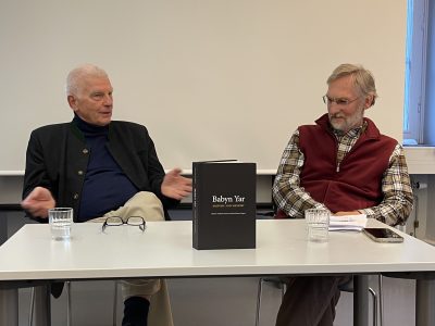 Left to right: Paul Robert Magocsi and Peter Johnsson at the discussion.