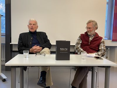 Left to right: Paul Robert Magocsi and Peter Johnsson at the discussion.