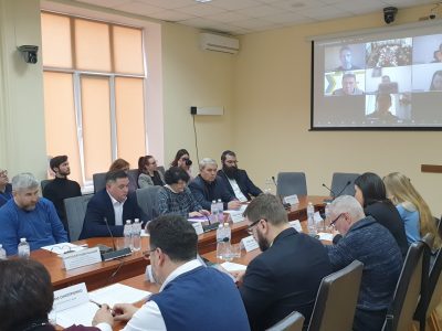 The meeting of a special commission tasked with defining criteria for classifying information as related to the spread of antisemitism in various formats in the media. Kyiv, 30 March 2023.