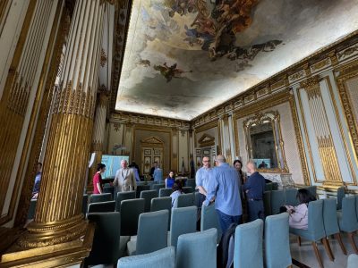 The University of Naples L’Orientale’s famed Palazzo Du Mesnil conference hall.