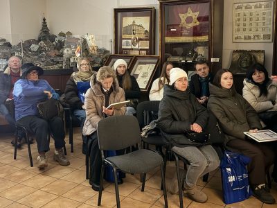 During the awards ceremony for the winners of the All-Ukrainian Student Drawing Competition "Ukrainian Jewish Encounter: Our stories are incomplete without each other — 2025." Sholem Aleichem Museum, 7 February 2026, Kyiv.