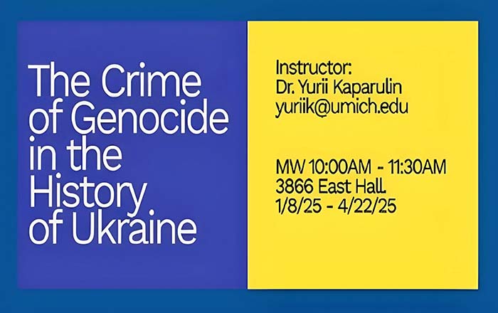 The crime of genocide in the history of Ukraine: Experience teaching a course at the University of Michigan