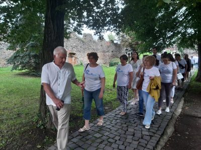 The "My Ukraine" themed excursion, which included a visit to the Uzhhorod History Museum and a walk around the city with Prof. Magocsi, who served as lecturer and tour guide, 6 August 2023, Uzhhorod. 