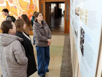 During and after the opening of the exhibition "A Journey Through the Ukrainian-Jewish Encounter: From Antiquity to 1939" at the Vasylkiv Cultural Center. 20 March 2026.