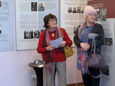 During the opening of the exhibition "A Journey Through the Ukrainian-Jewish Encounter: From Antiquity to 1939" in the Zhytomyr Regional Literary Museum, 28 January 2026.