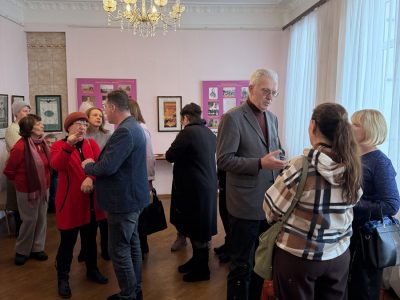 During the opening of the exhibition "A Journey Through the Ukrainian-Jewish Encounter: From Antiquity to 1939" in the Zhytomyr Regional Literary Museum, 28 January 2026.
